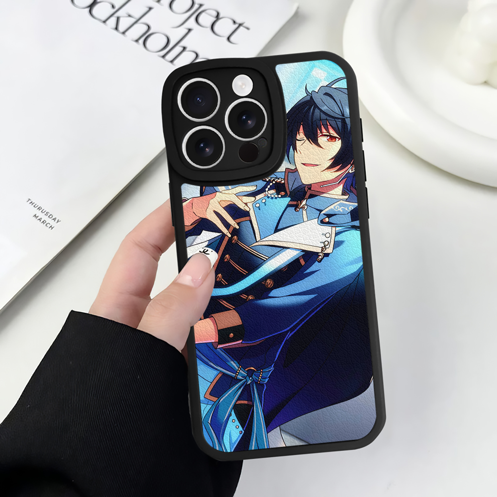 （画像用） あんさんぶるスターズ! Ensemble Stars 【iPhone 16シリーズ対応】シリコンスマホケース（レザー調） 材質：シリコン